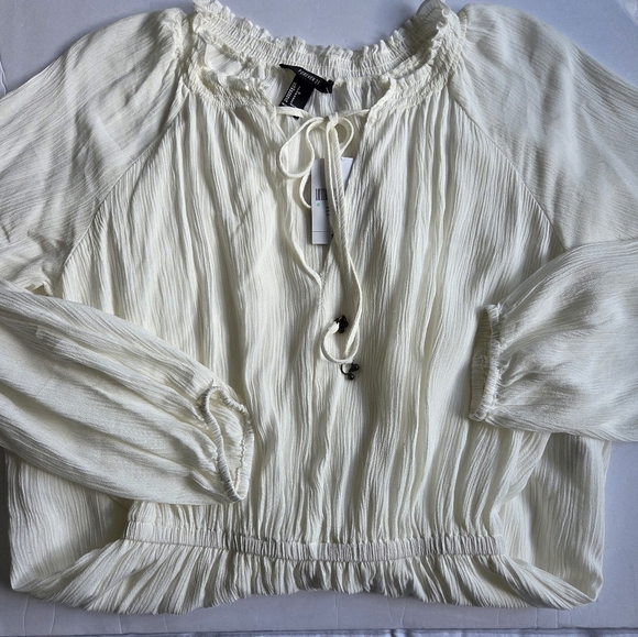 Cream Long Sleeve Forever21 Dress - Picture 4 of 8